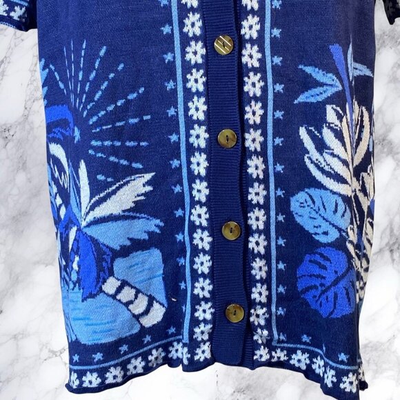 Farm Rio Blue Rio Tiles Lenzing™ Ecovero™ Viscose Knit Shirt - Picture 7 of 12